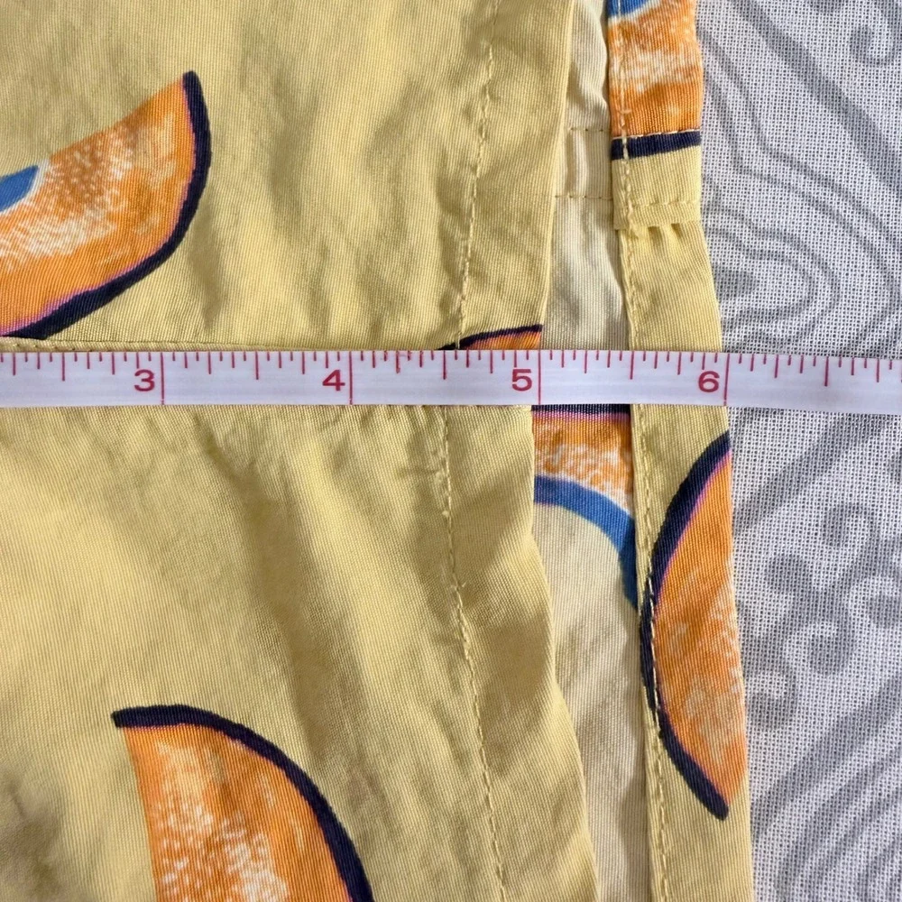 Patagonia Mens Medium Baggies Shorts Yellow Melon Print Swim Trunks STY57021SP20
